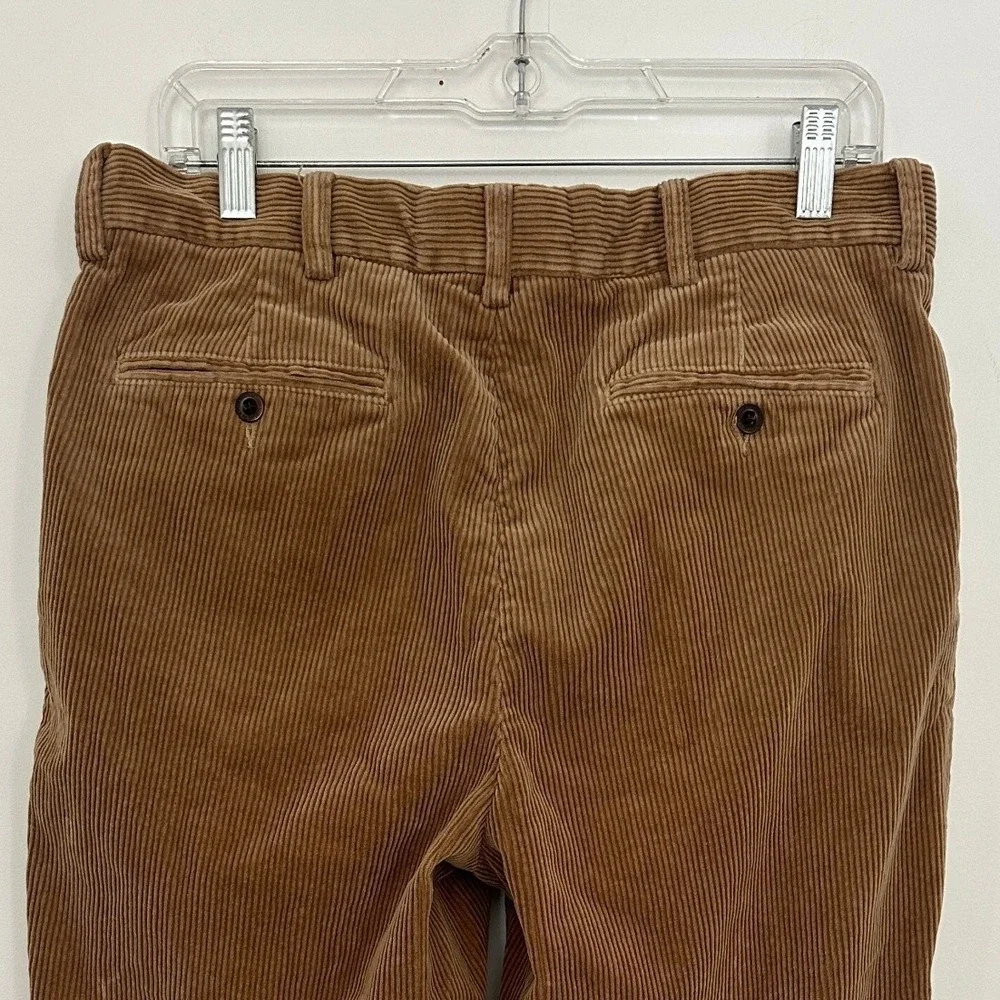 Polo Ralph Lauren Corduroy Pant Men 34x30 Tan Brown Preston Trousers Classic Fit